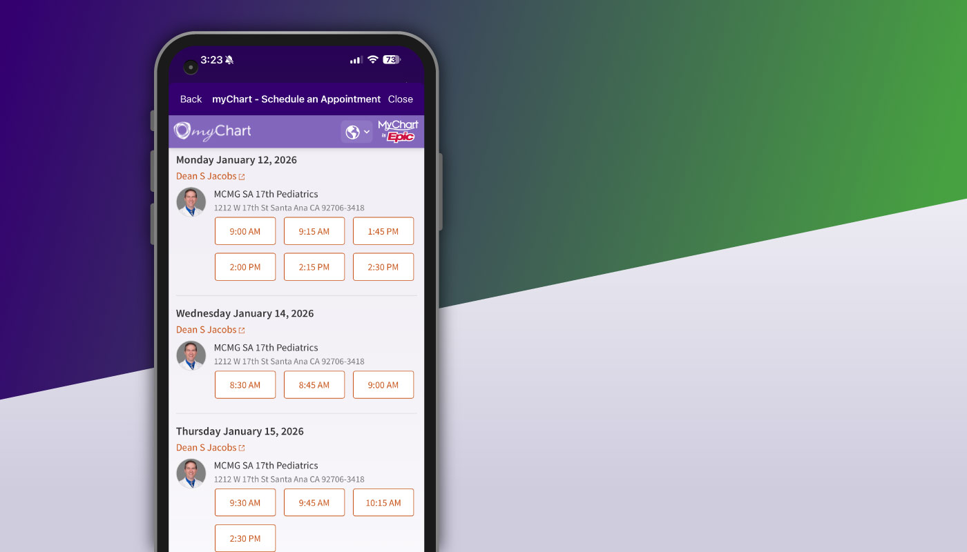 Slide Art-Scheduling Appointments Screen
