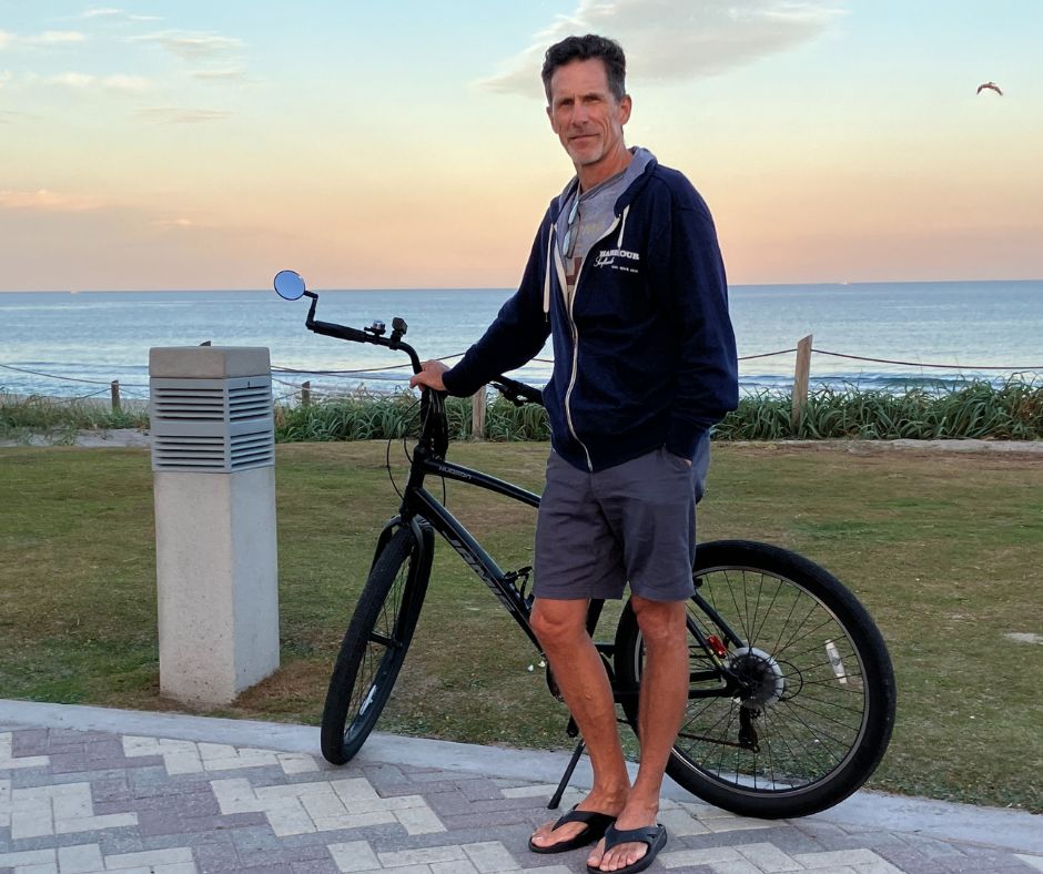 Blake with his bike