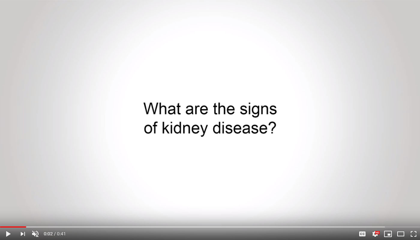 What are the signs of Kidney Disease? video
