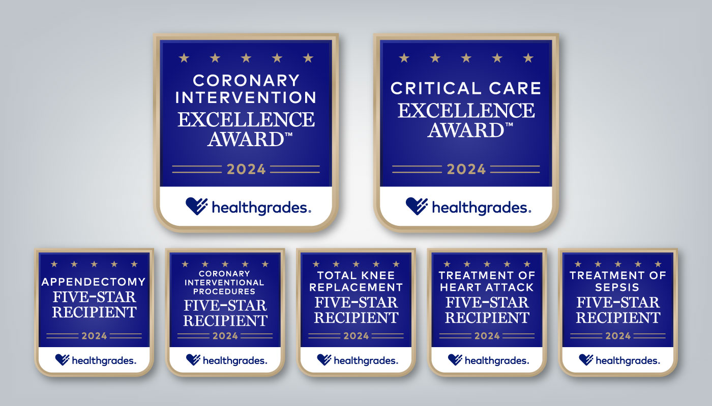 Healthgrades Award Badges 2023-24