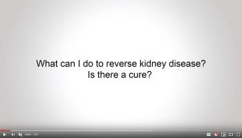 Can I reverse kidney disease? Is there a cure?  video